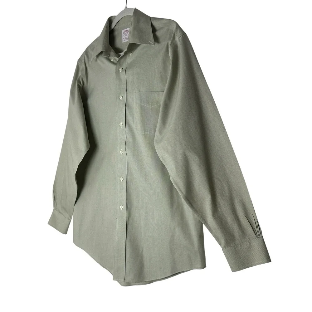 Brooks‎ Brothers Shirt Mens 15 1/2- 4/5 Oxford Cotton Button Down Long Sleeve - Picture 5 of 9